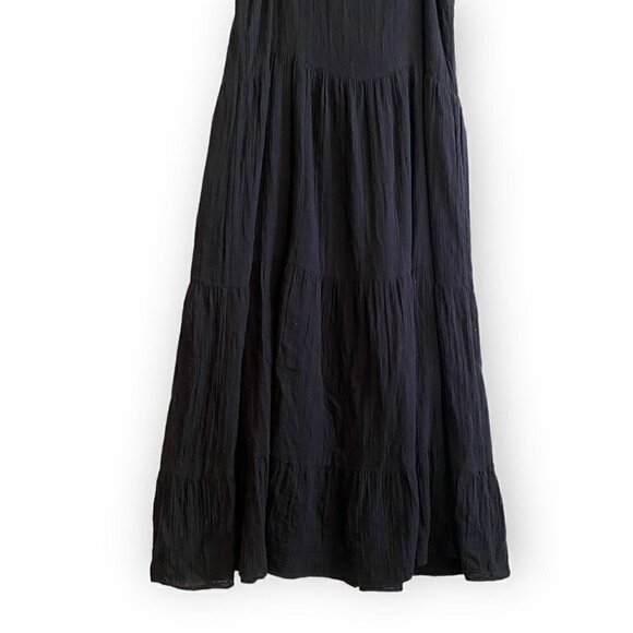 Anine Bing Agnes‎ Black Tie Shoulders Maxi Dress, Size L - Picture 8 of 13